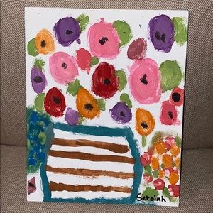 Handmade ”Flowers in A Vase” ArtWork